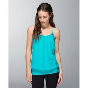 Lululemon Women's No Limits Tank Teal Blue Tropics Wee Are From Space 4
